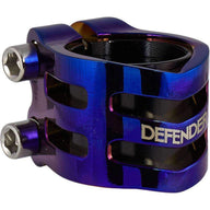 Longway Defender Double Zaciski do Hulajnogi Wyczynowej - Niebieski chrom- ScootWorld