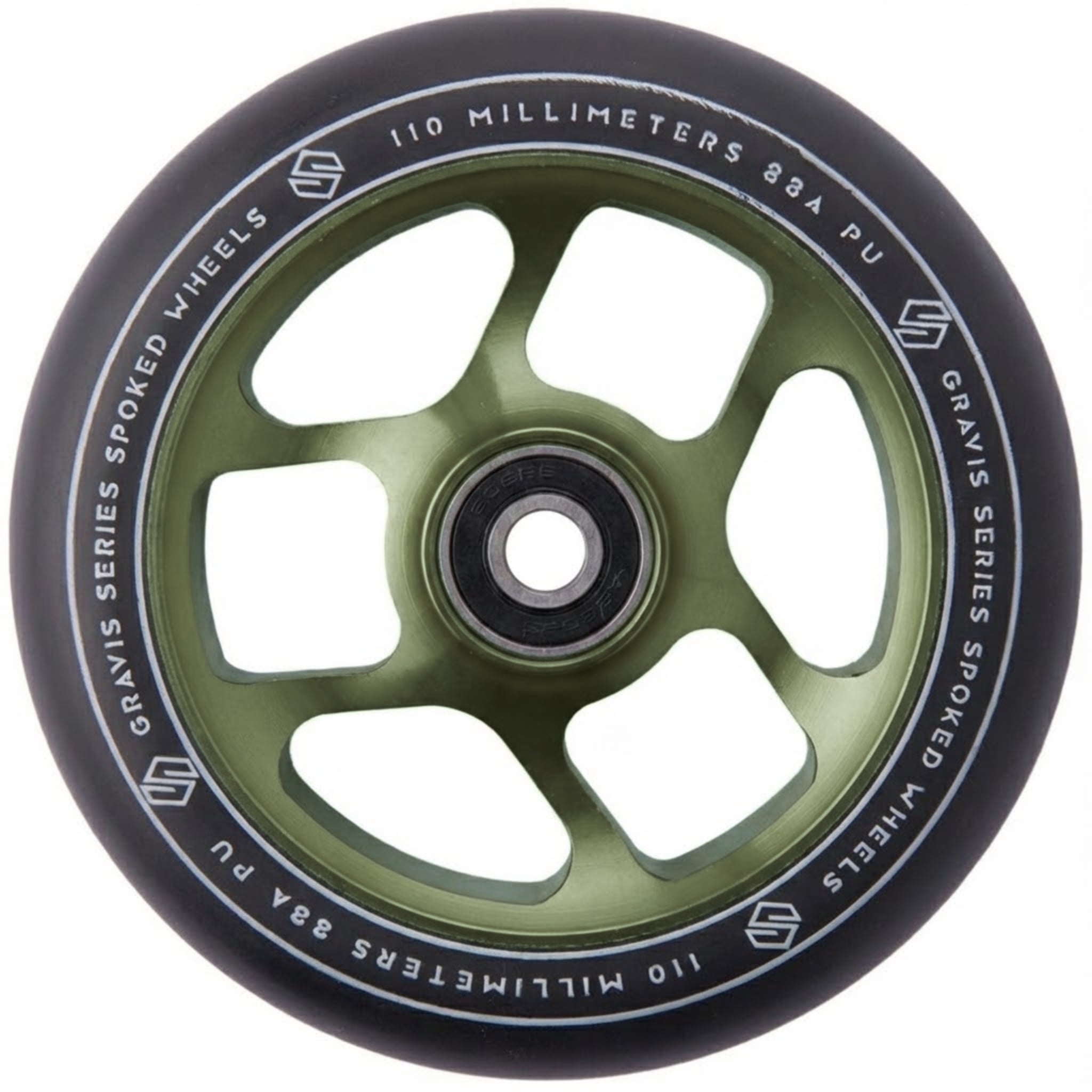 Striker Gravis Spoked 110mm Kółka Do Hulajnogi Wyczynowej - Zielony wojskowy- ScootWorld