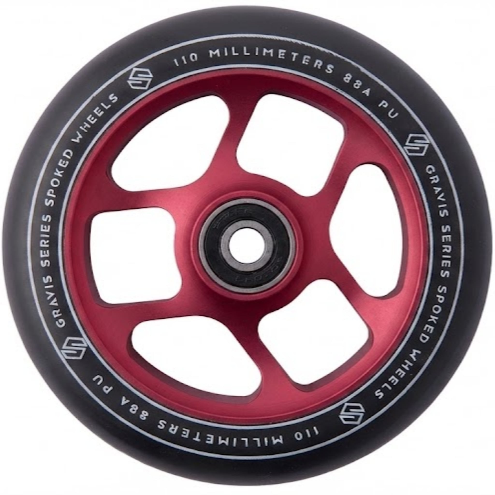 Striker Gravis Spoked 110mm Kółka Do Hulajnogi Wyczynowej - Bordeaux czerwony- ScootWorld