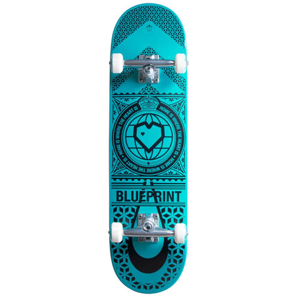 Blueprint Home Heart Deskorolka Klasyczna - Black/Teal- ScootWorld