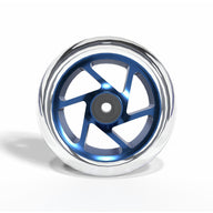 Striker Lux Spoked Clear PU 110mm Kółka Do Hulajnogi Wyczynowej - Clear/Blue- ScootWorld