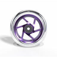 Striker Lux Spoked Clear PU 110mm Kółka Do Hulajnogi Wyczynowej - Clear/Purple- ScootWorld