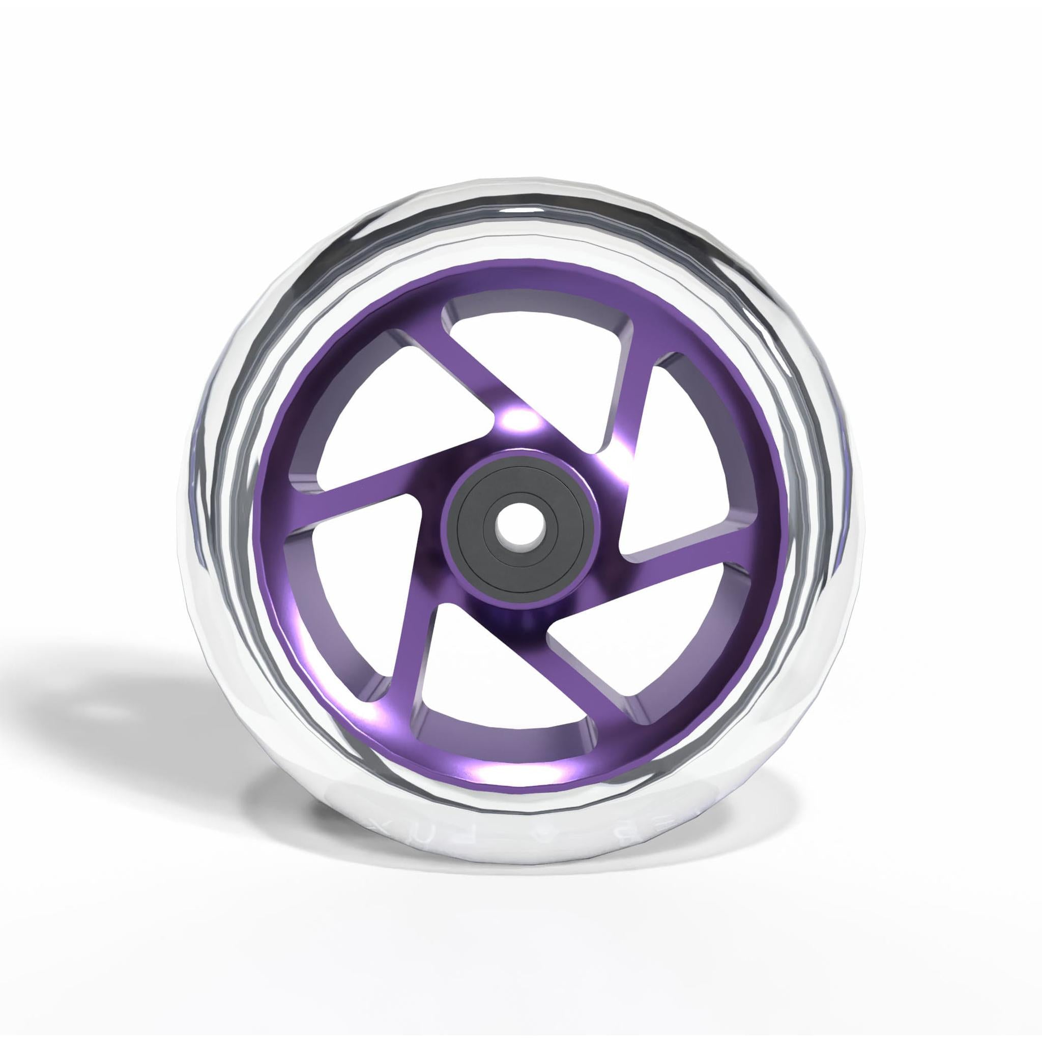 Striker Lux Spoked Clear PU 110mm Kółka Do Hulajnogi Wyczynowej - Clear/Purple- ScootWorld