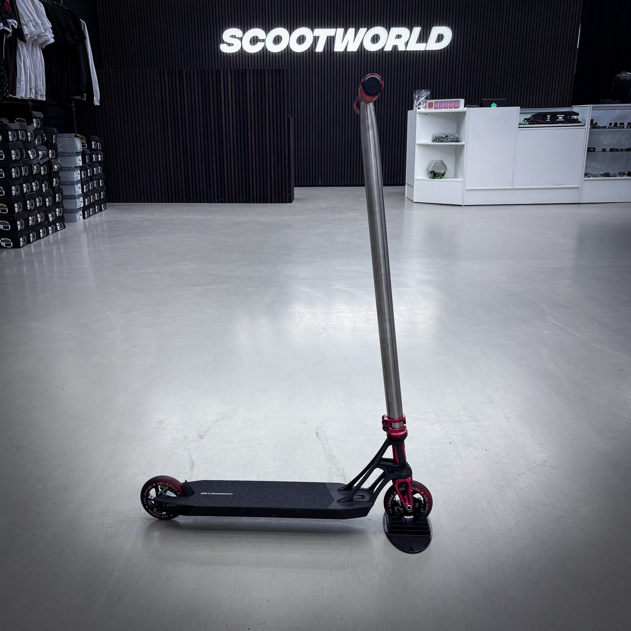 Striker Titan Pande Red Custom Build - Black/Red/Silver- ScootWorld