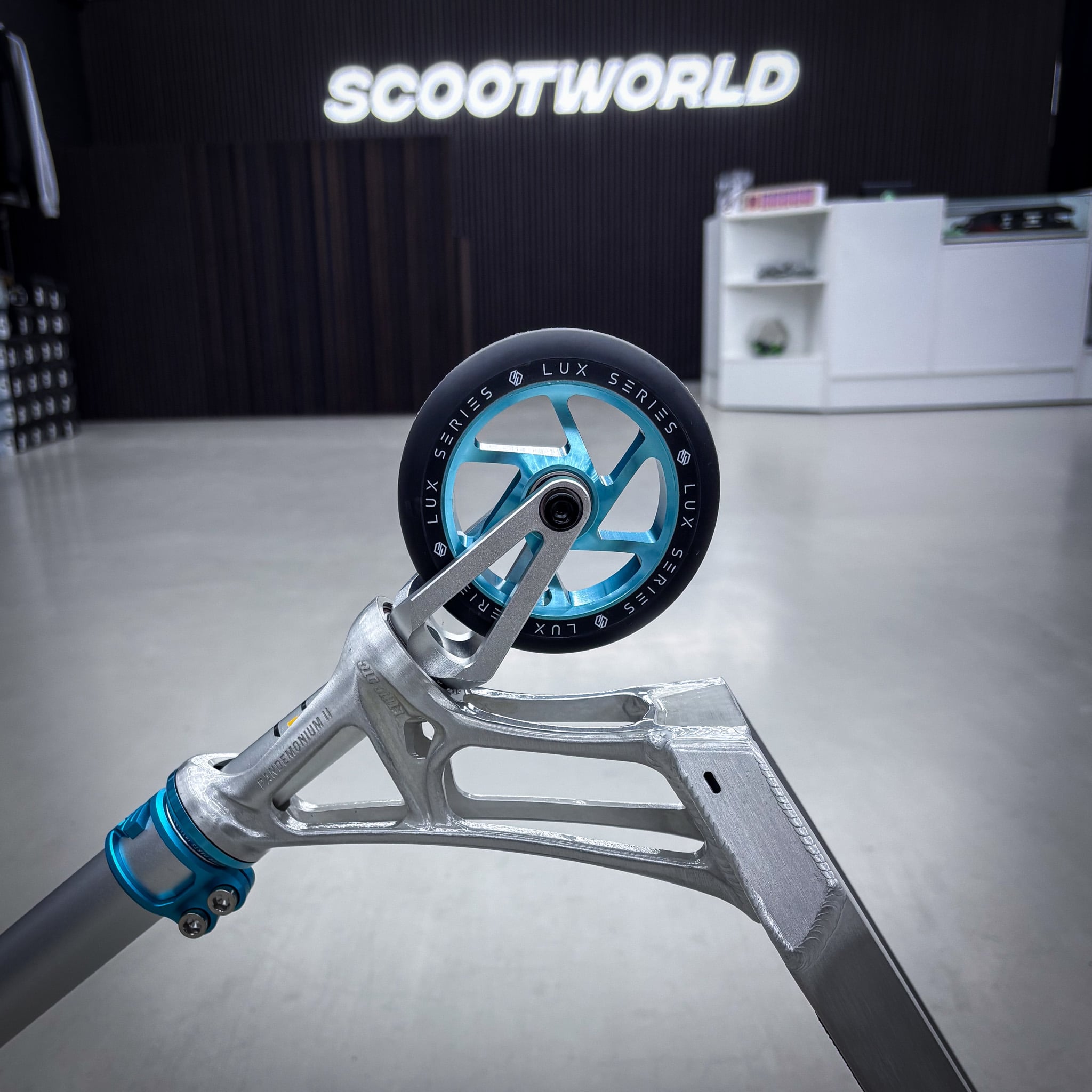 Striker Pande Silver Teal Custom Build - Silver/Teal- ScootWorld