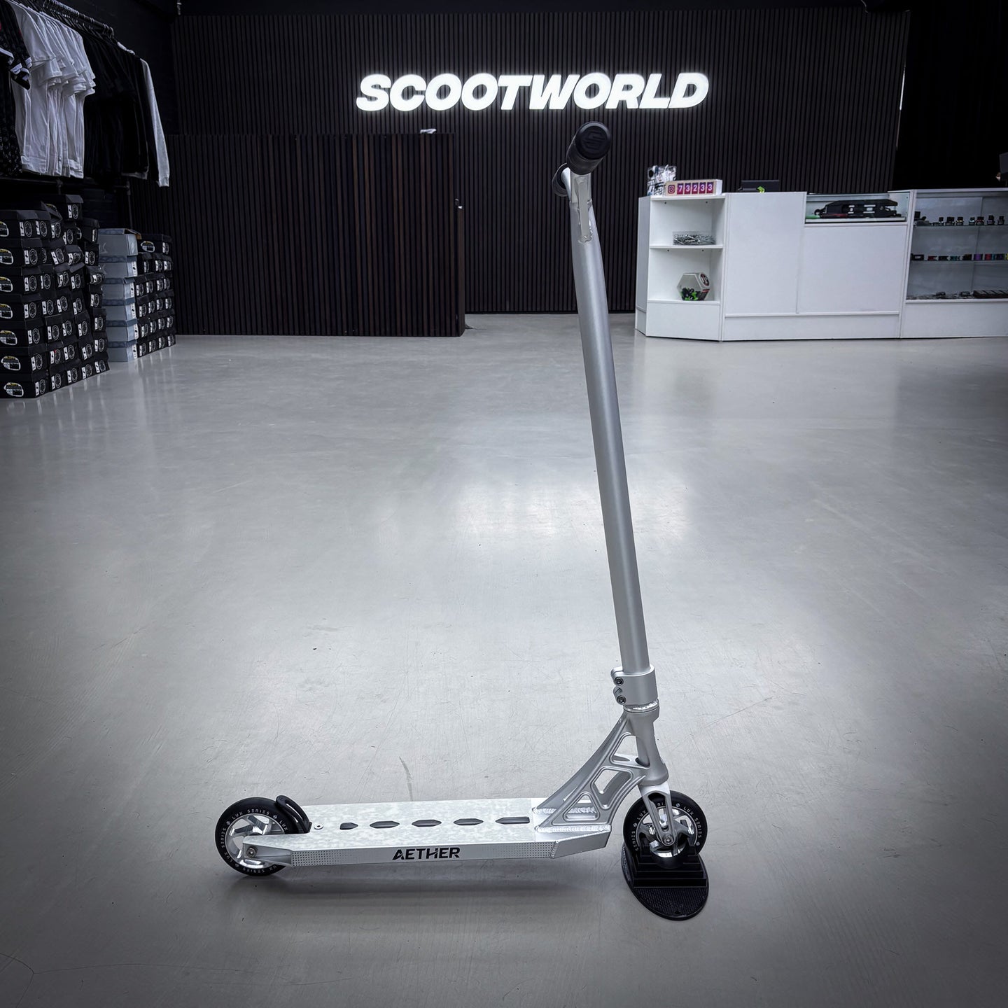 Striker Aether Silver Custom Build - Silver- ScootWorld