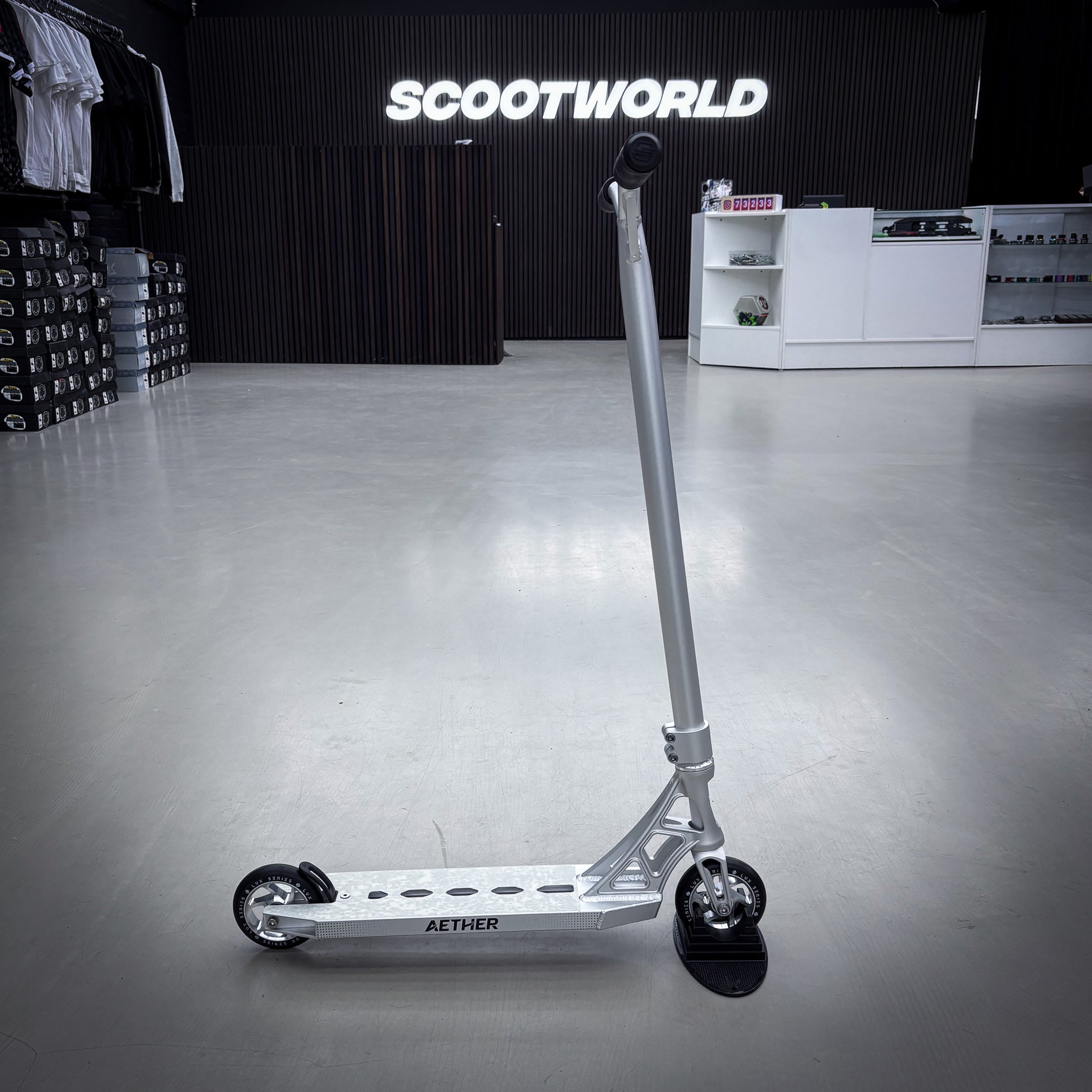 Striker Aether Silver Custom Build - Silver- ScootWorld