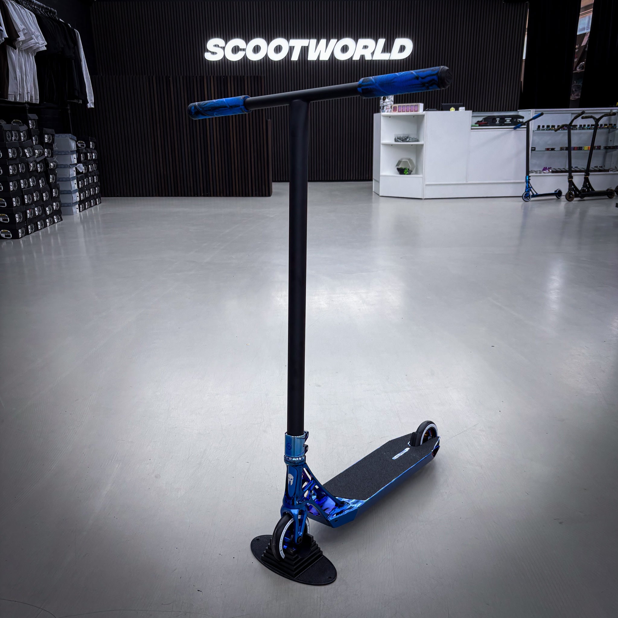 Striker Ethic 500mm Chrome Blue Custom Build - Niebieski/Czarny- ScootWorld