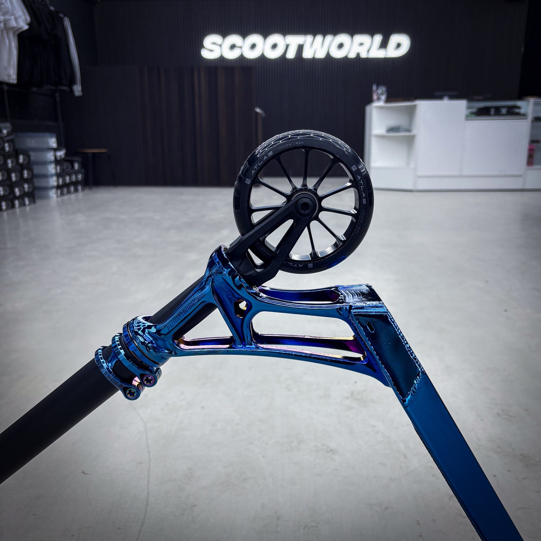 Ethic Blue Chrome Lux Custom Hulajnoga - Niebieski chrom- ScootWorld