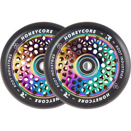Root Honeycore 110mm Kółka Do Hulajnogi Wyczynowej 2-pak - Rainbow- ScootWorld