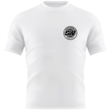 ScootWorld Small Chest Batch Logo Tshirt - White- ScootWorld
