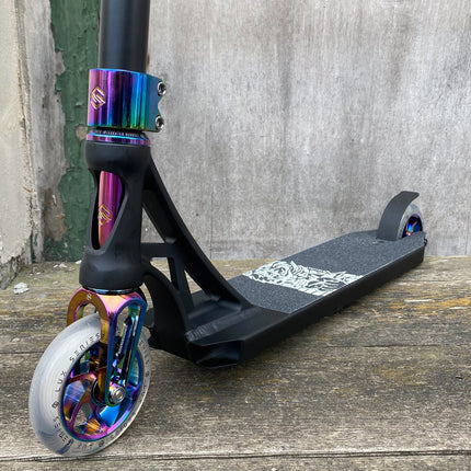 Striker Panda Deck Custom Build - Black/Rainbow- ScootWorld