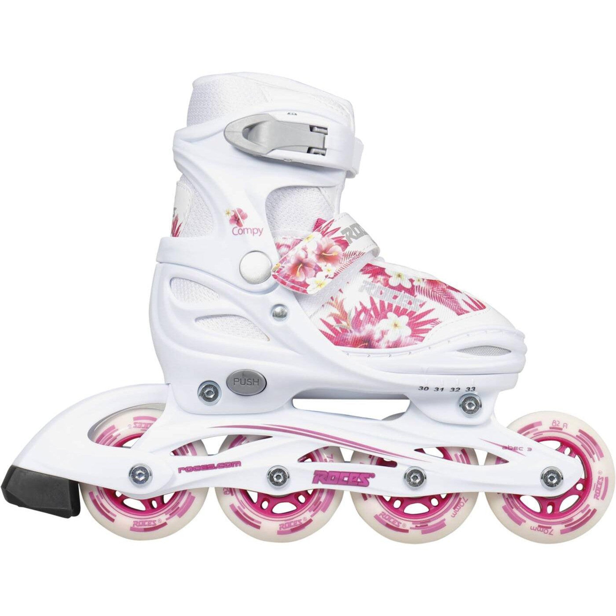 Roces Compy 9.0 Rolki Dziewczynki - White- ScootWorld