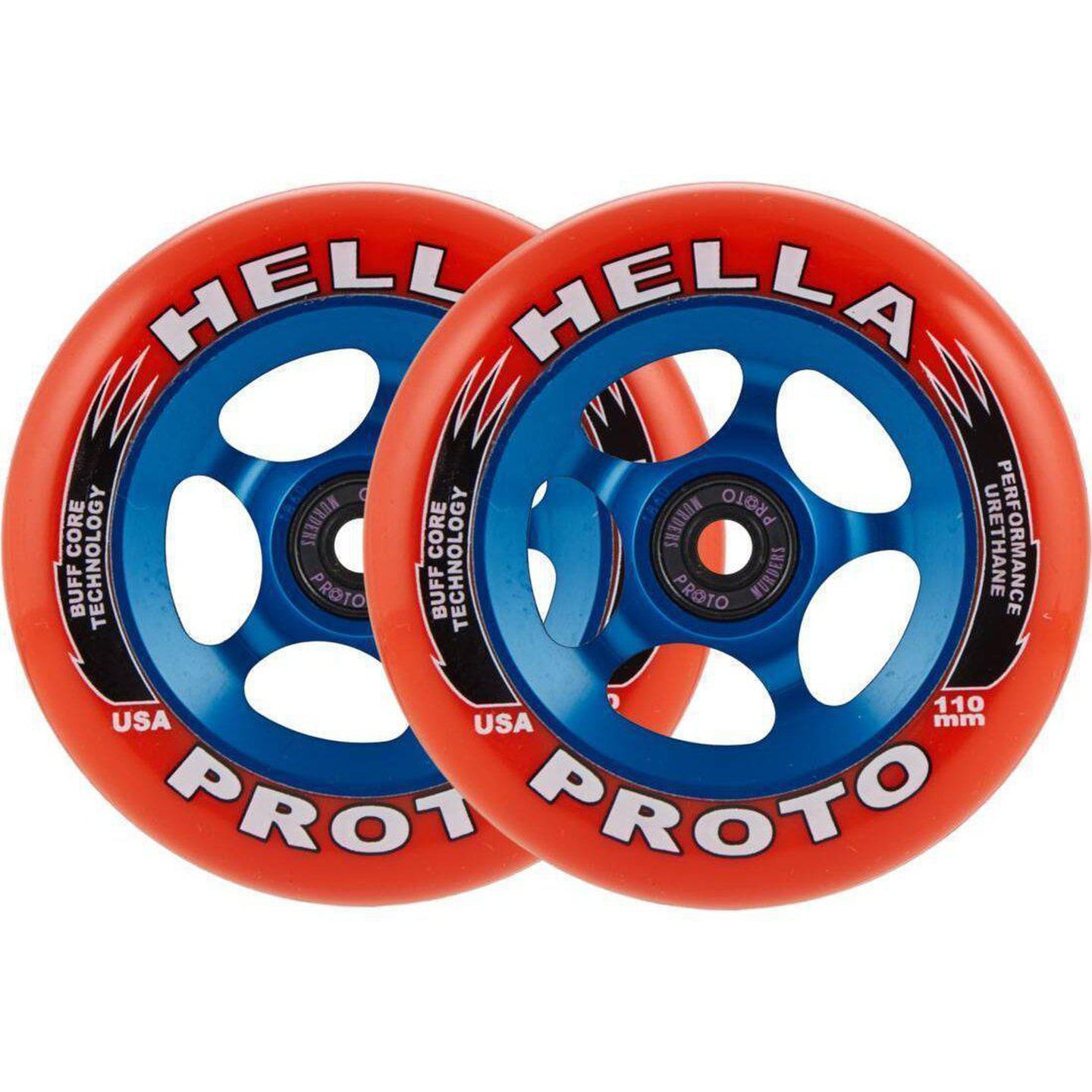 Proto X Hella Grip Kółka Do Hulajnogi Wyczynowej 2-Pak - Red On Blue- ScootWorld