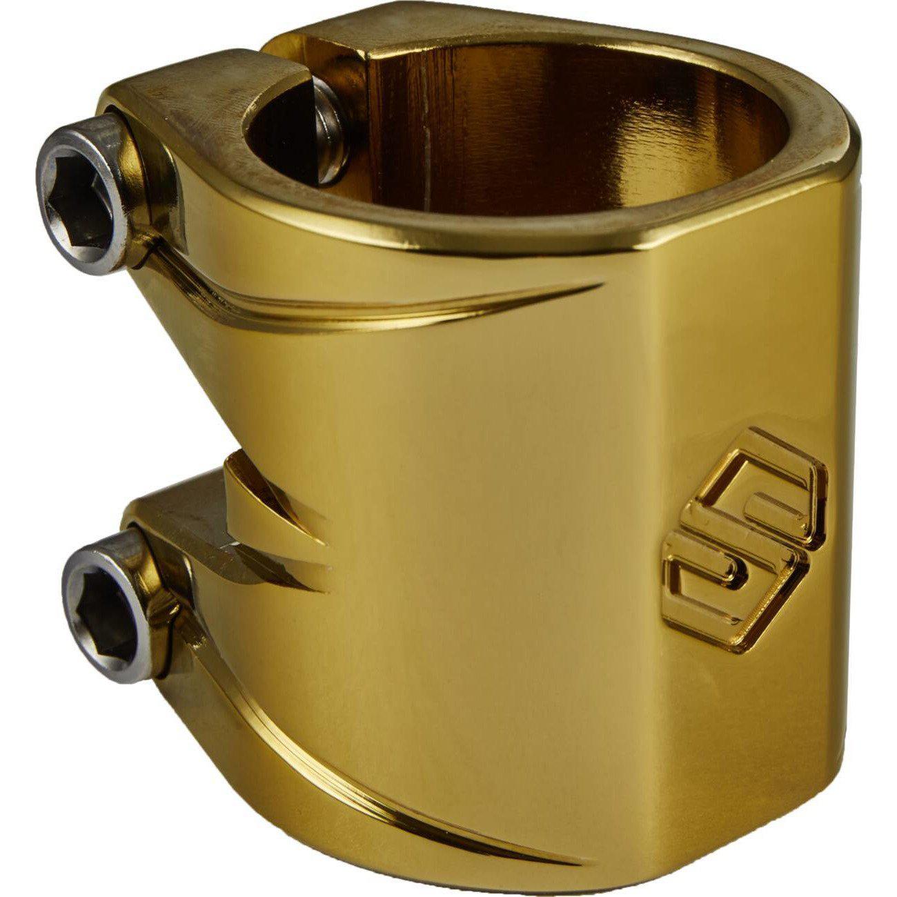 Striker Essence V2 Double Zaciski do Hulajnogi Wyczynowej - Gold Chrome- ScootWorld