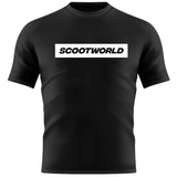 ScootWorld Box Logo Tshirt - Black/White- ScootWorld