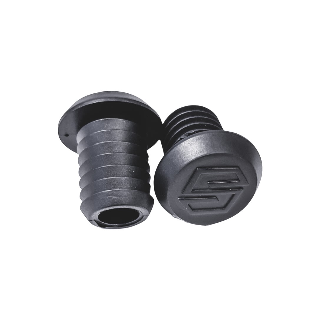 Striker Bar Ends (Aluminium) - Black- ScootWorld