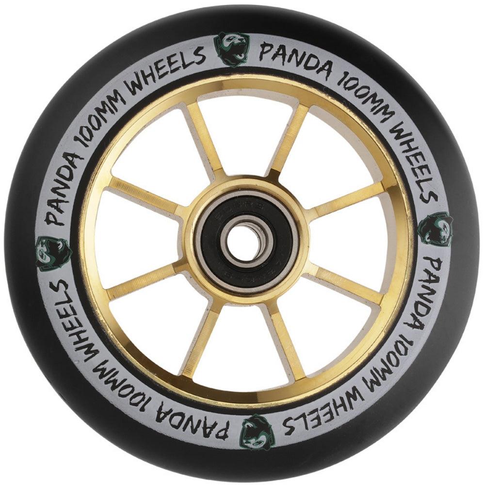 Panda Spoked V2 100mm Kółka Do Hulajnogi Wyczynowej - Gold Chrome- ScootWorld