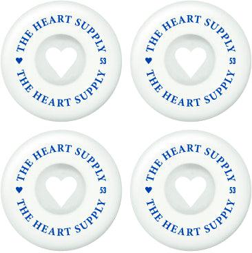 Heart Supply Clean Heart 99A Kółka do Deskorolki 4-Pak - White/Blue- ScootWorld