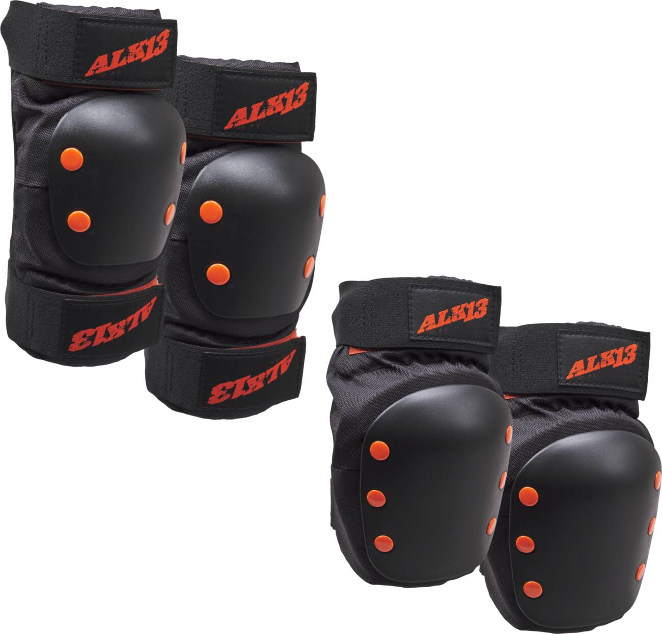 Alk13 Combo Pads - Black/Red- ScootWorld