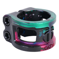 Oath Cage V2 Alloy 2 Bolt Double Zaciski do Hulajnogi Wyczynowej - Green/Pink- ScootWorld