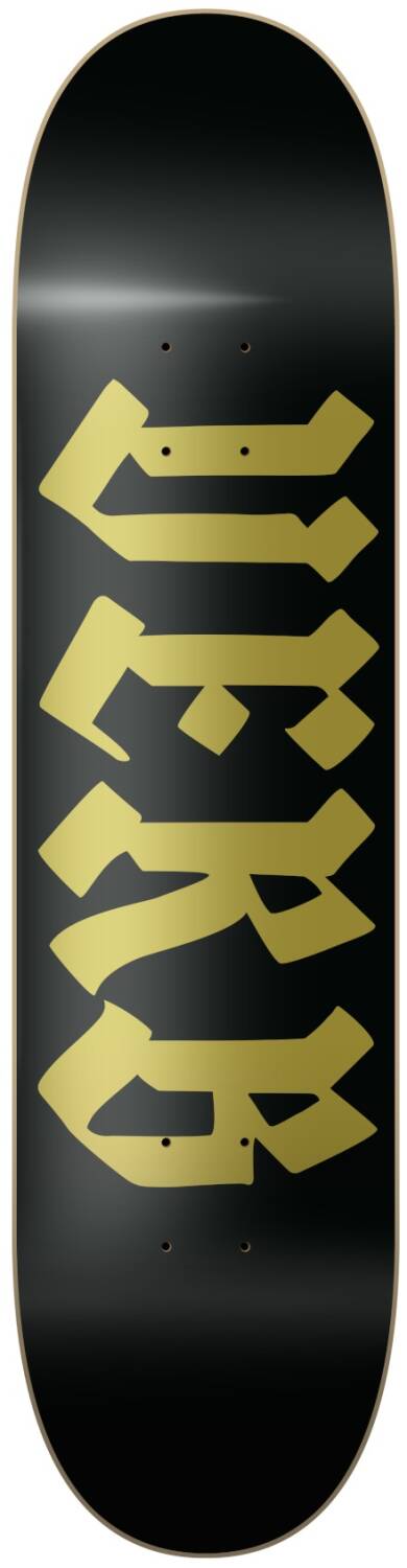 Verb Calligraphy Skateboard Deck - Gold- ScootWorld