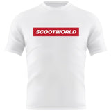 ScootWorld Box Logo Tshirt - White/Red- ScootWorld