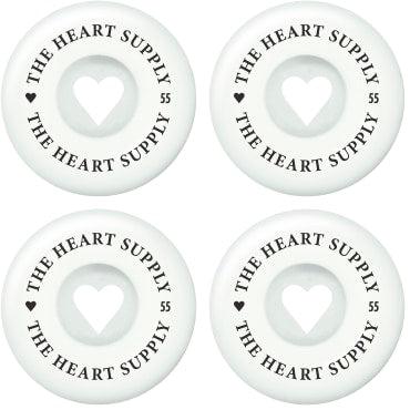 Heart Supply Clean Heart 99A Kółka do Deskorolki 4-Pak - White/Black- ScootWorld