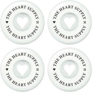 Heart Supply Clean Heart 99A Kółka do Deskorolki 4-Pak - White/Black- ScootWorld