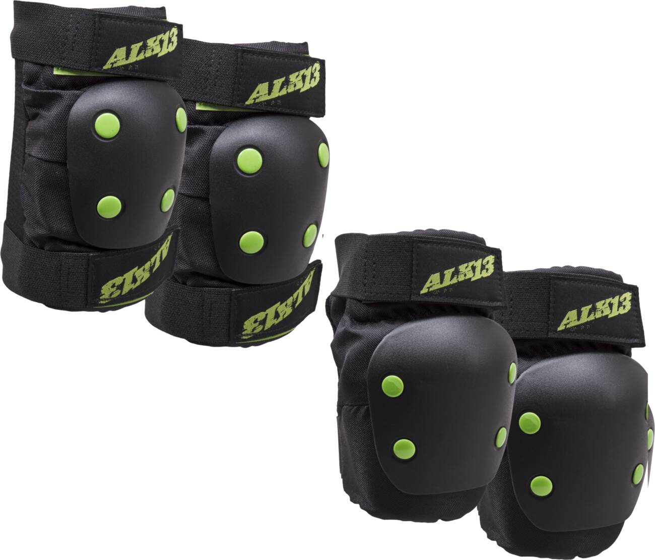 Alk13 Combo Pads - Black/Green- ScootWorld