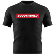 ScootWorld Box Logo Tshirt - Black/Red- ScootWorld