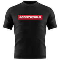 ScootWorld Box Logo Tshirt - Black/Red- ScootWorld