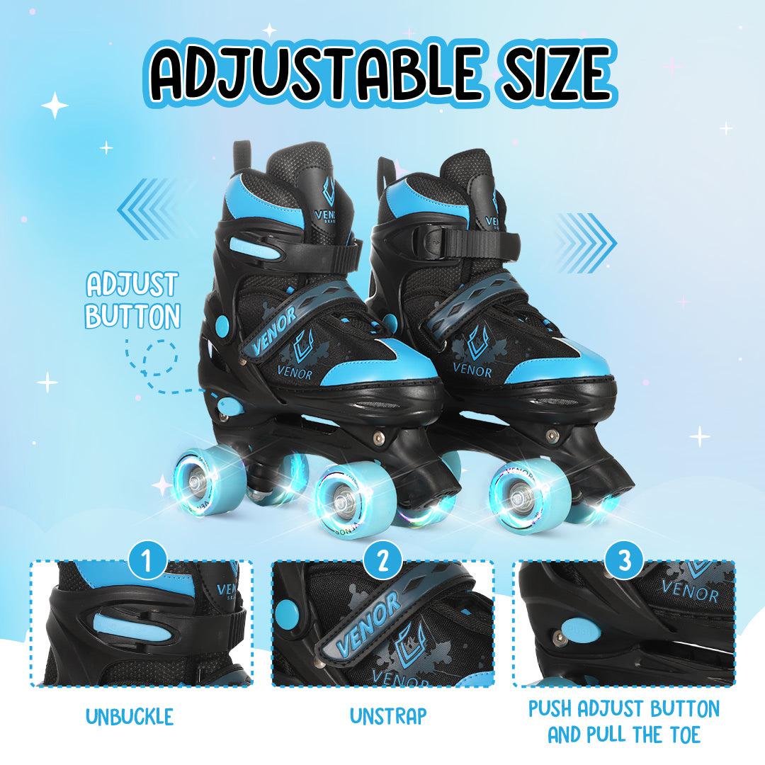 VENOR Ignite LED Wrotki - Black/Blue- ScootWorld