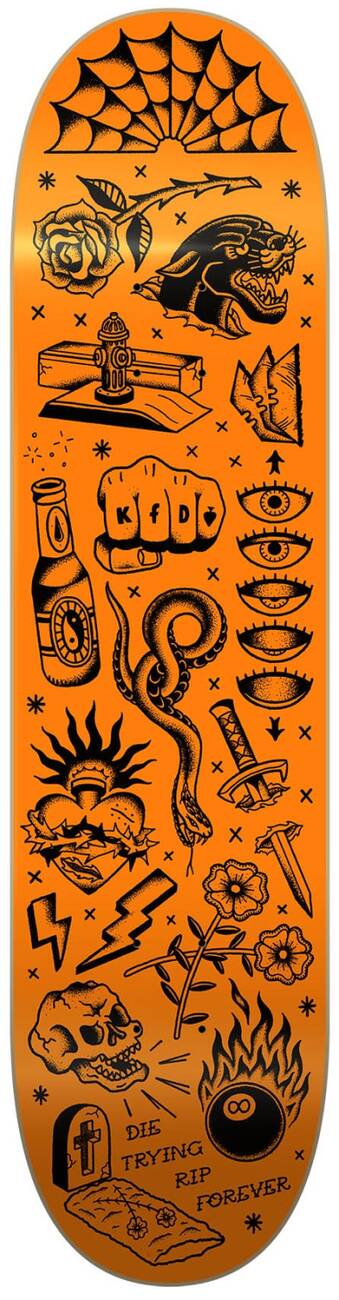 KFD Premium Wallpaper Skateboard Deck - Flash Orange- ScootWorld