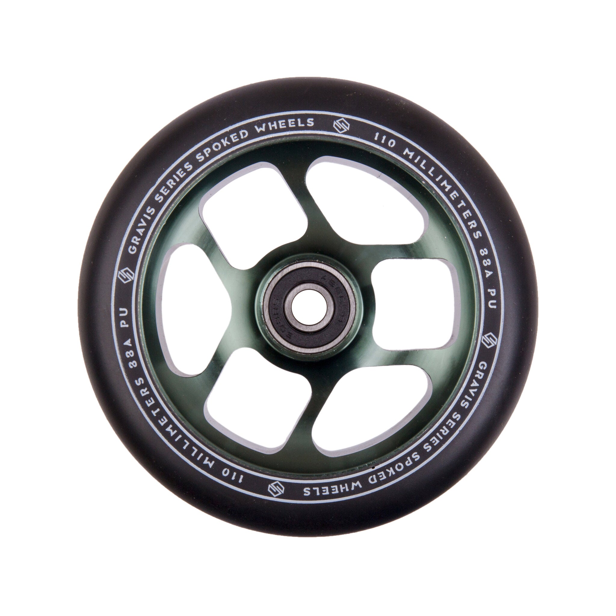 Striker Gravis Spoked 110mm Kółka Do Hulajnogi Wyczynowej - Zielony wojskowy- ScootWorld
