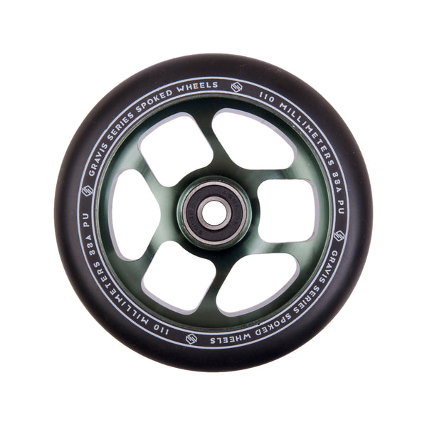 Striker Gravis Spoked 110mm Hjul til Løbehjul - Army Green-ScootWorld.dk