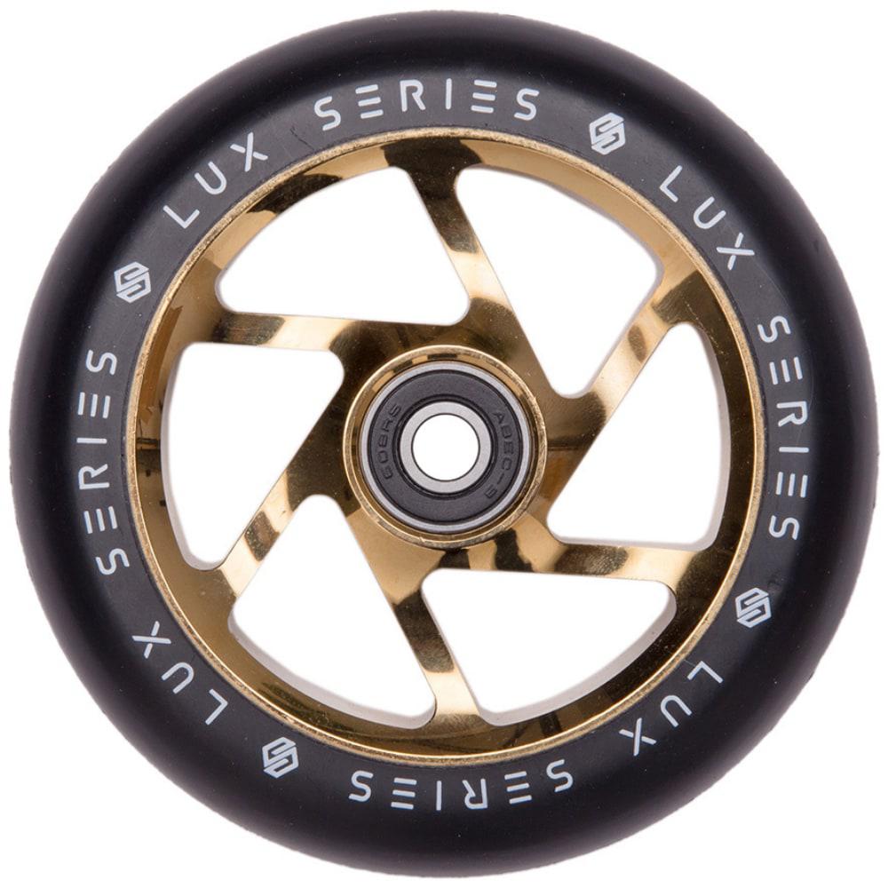 Striker Lux Spoked 100mm Kółka Do Hulajnogi Wyczynowej - Gold Chrome- ScootWorld