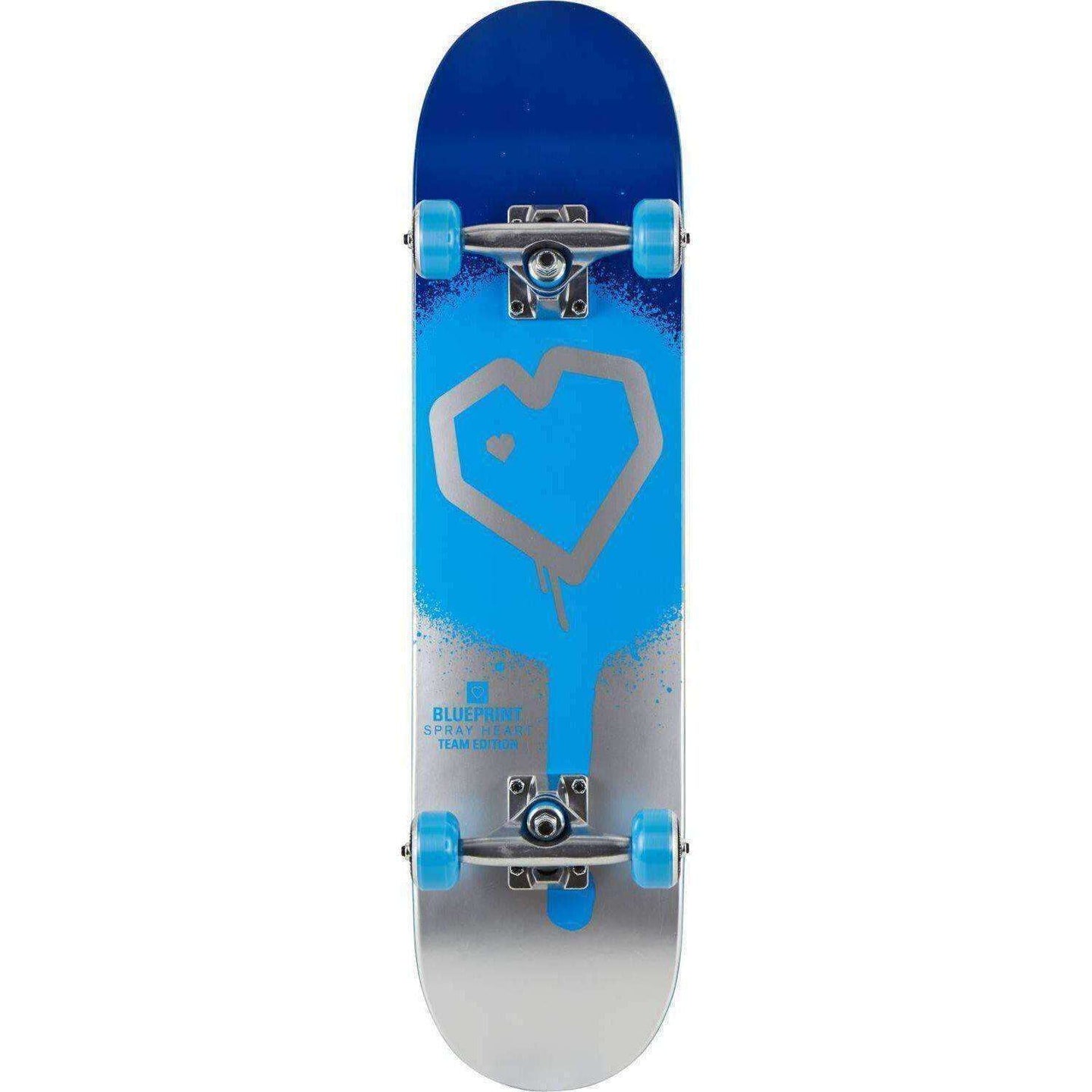 Blueprint Spray Heart Deskorolka Klasyczna - Blue/Silver/Black- ScootWorld