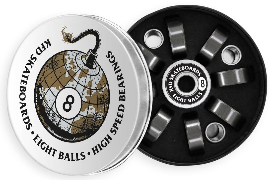 KFD Eight Balls Kuglelejer - Sort- ScootWorld