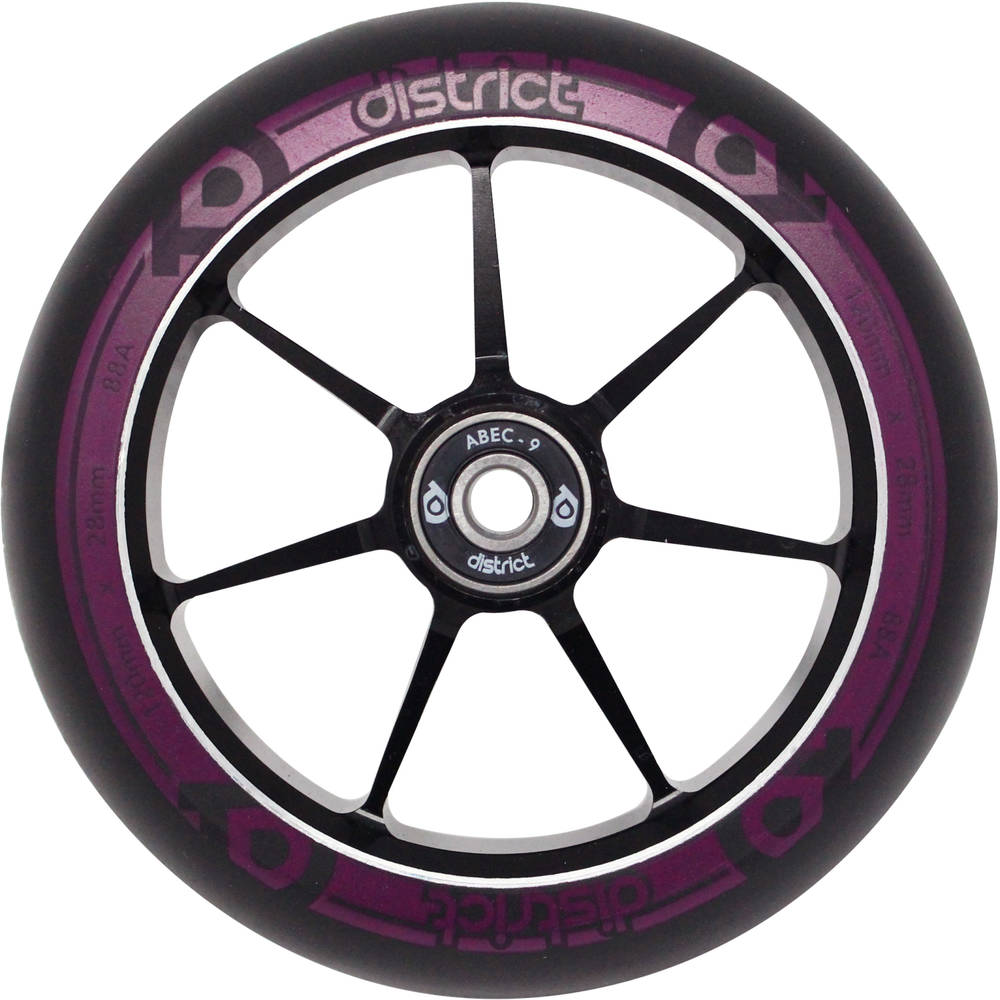 District Dual Width Core Kółko Do Hulajnogi Wyczynowej - Black/Magenta- ScootWorld