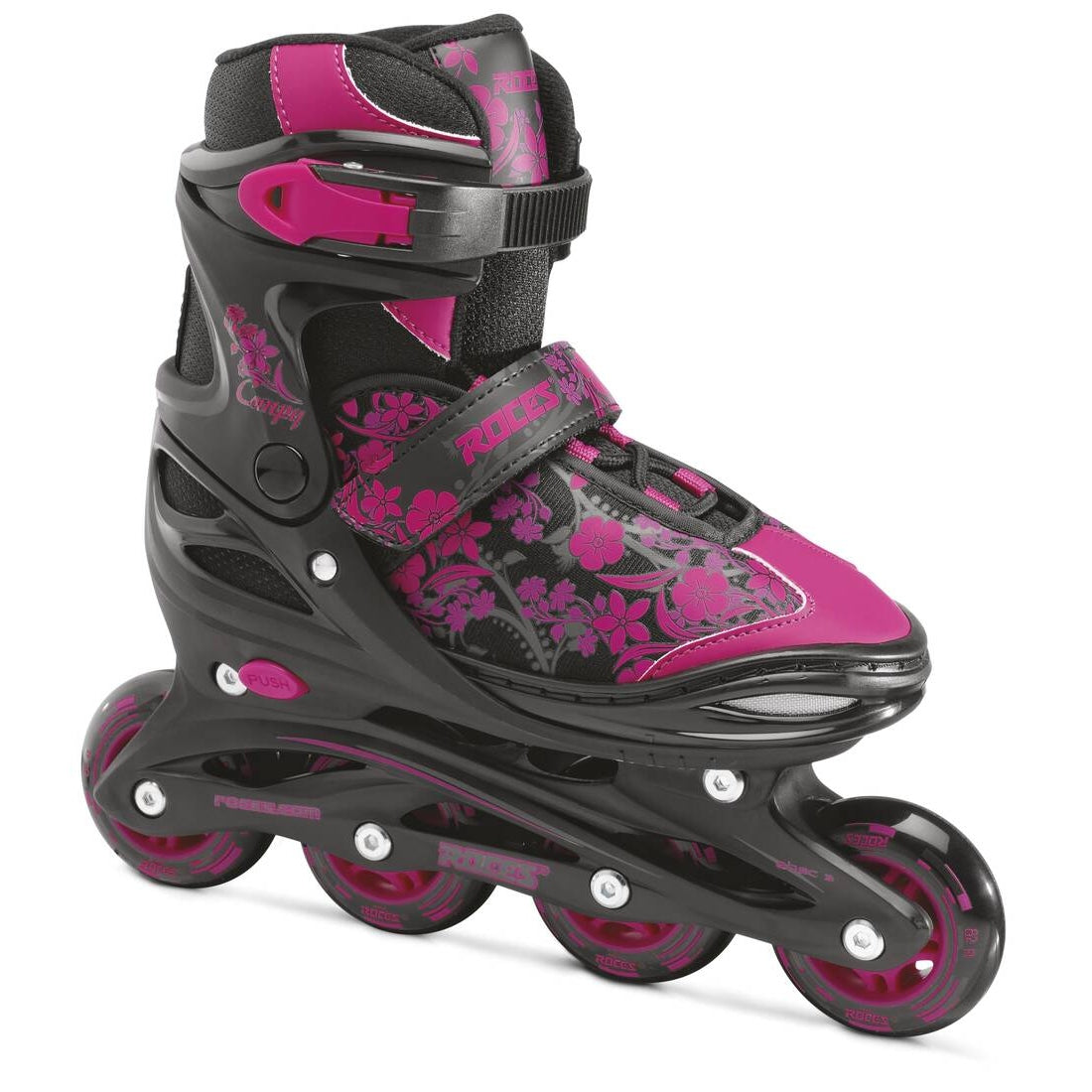 Roces Compy 8.0 Rolki Dziewczynki - Black/Violet- ScootWorld