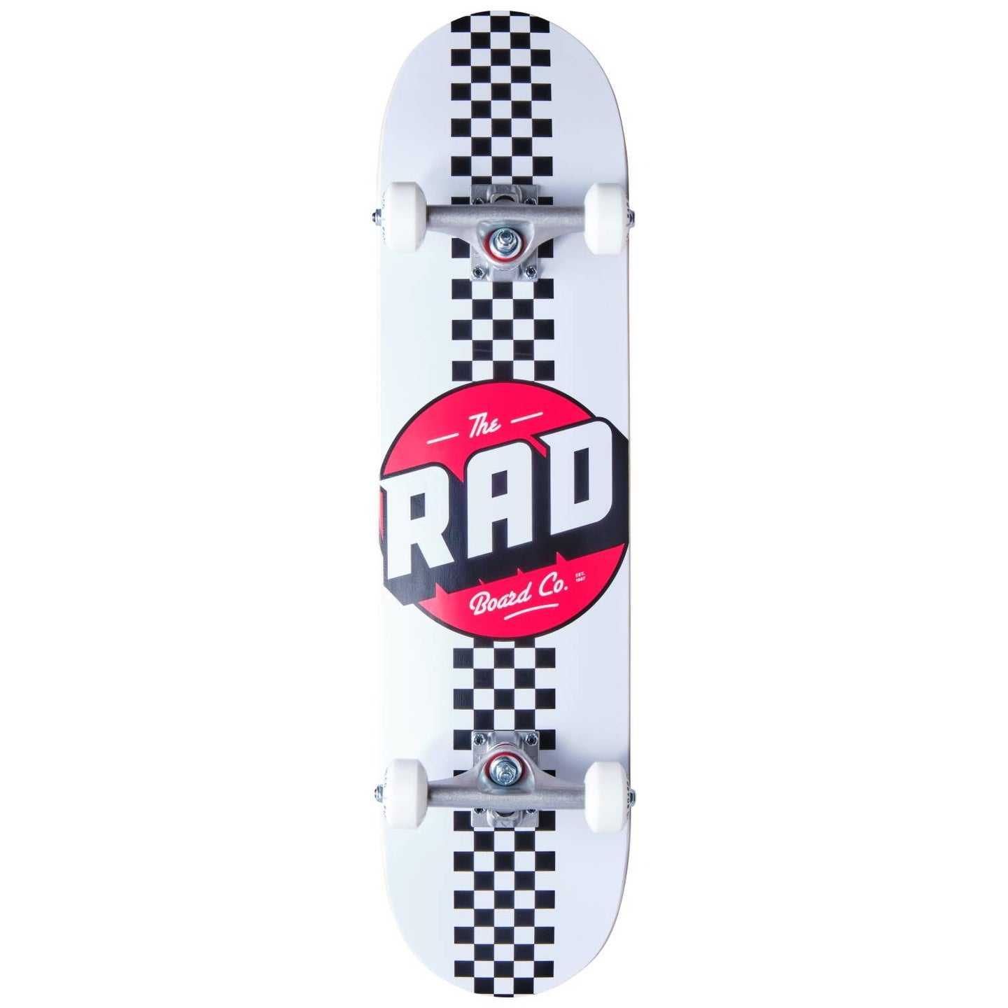 RAD Checker Stripe Deskorolka Klasyczna - White- ScootWorld